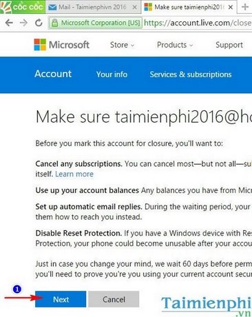 Xóa Hotmail, delete tài khoản Hotmail khỏi Microsoft