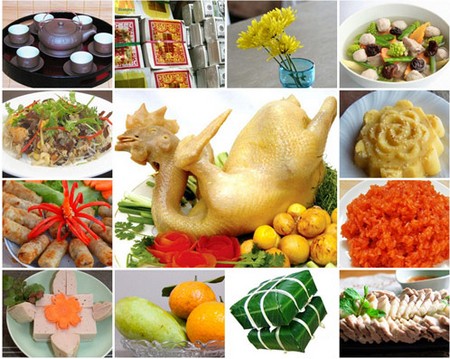 Mâm cơm cúng tấtt niên mam com cung tat nien