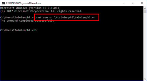 cach map network drive bang command prompt tren windows 2