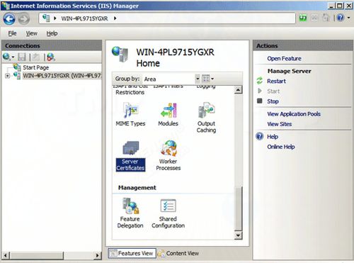 how to create csr file and install ssl file on iis 7 windows server 2008 2