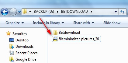 install FILEminimizer Pictures