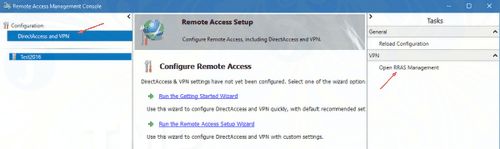 Setup and configure the remote access service route on server core 2
