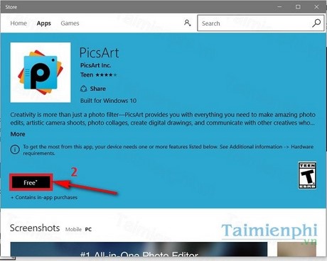how to install picsart on windows 10