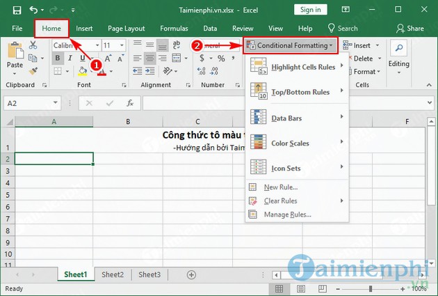 Công Thức Tô Màu Trong Excel, Tô Màu Xen Kẽ Trên Bảng Tinh