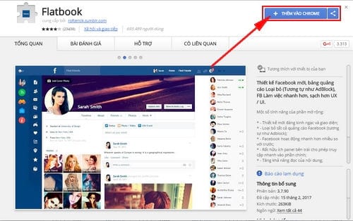 open facebook with flat interface on laptop computer 2