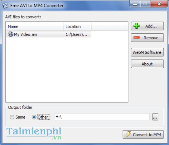 download Free AVI to MP4 Converter