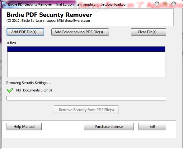 Birdie PDF Security Remover