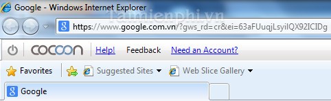 Cocoon for Internet Explorer