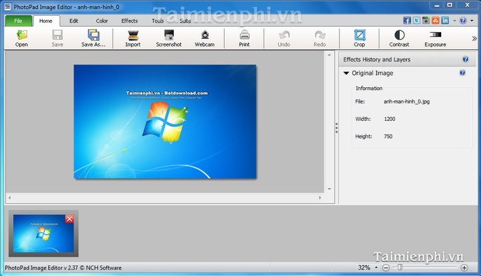 PhotoPad Image Editor for Pocket PC