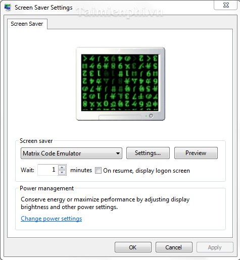Matrix Code Emulator Screensaver
