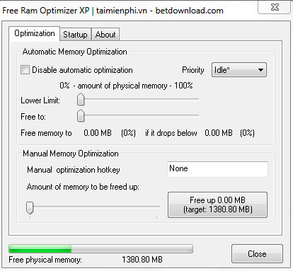 download free ram optimizer