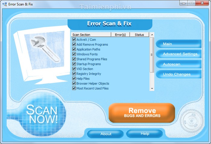 Error Scan and Fix