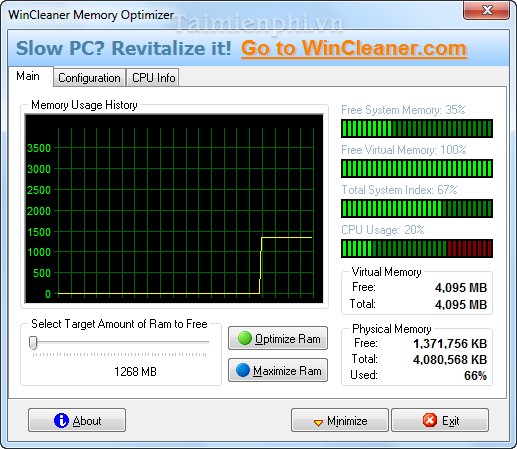 WinCleaner Memory Optimizer